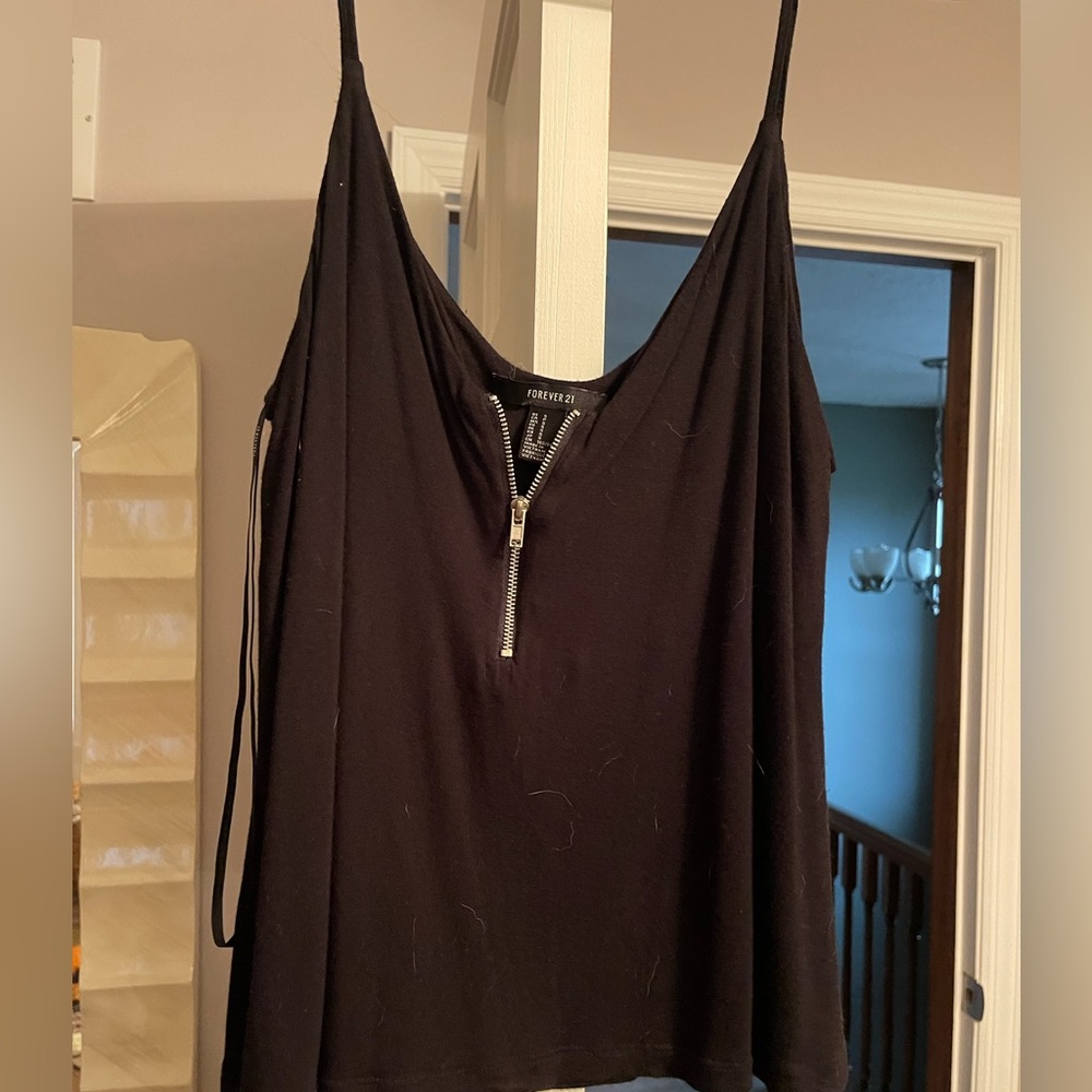 Black zipper top